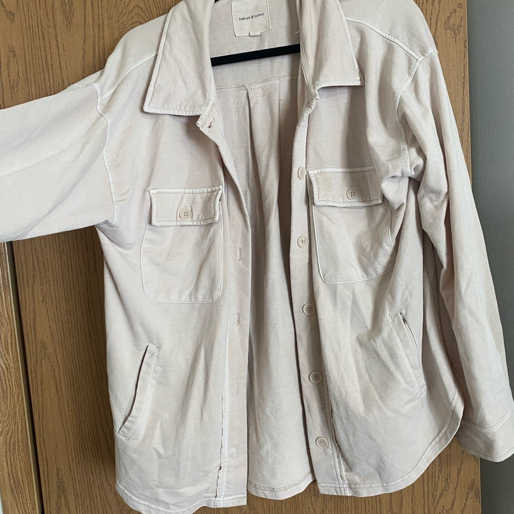 Thread & Supply Cream Utility Jacket